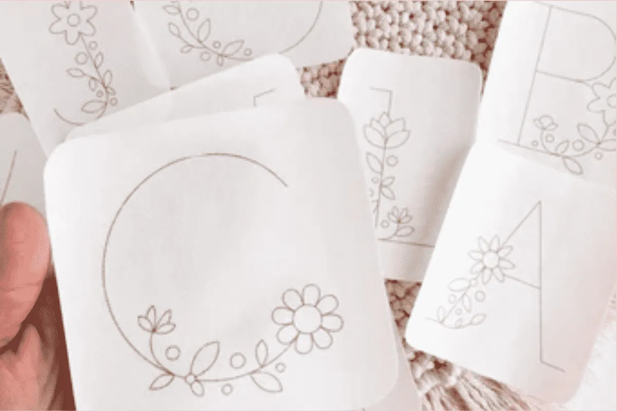 Transfer the Design embroidery monogram