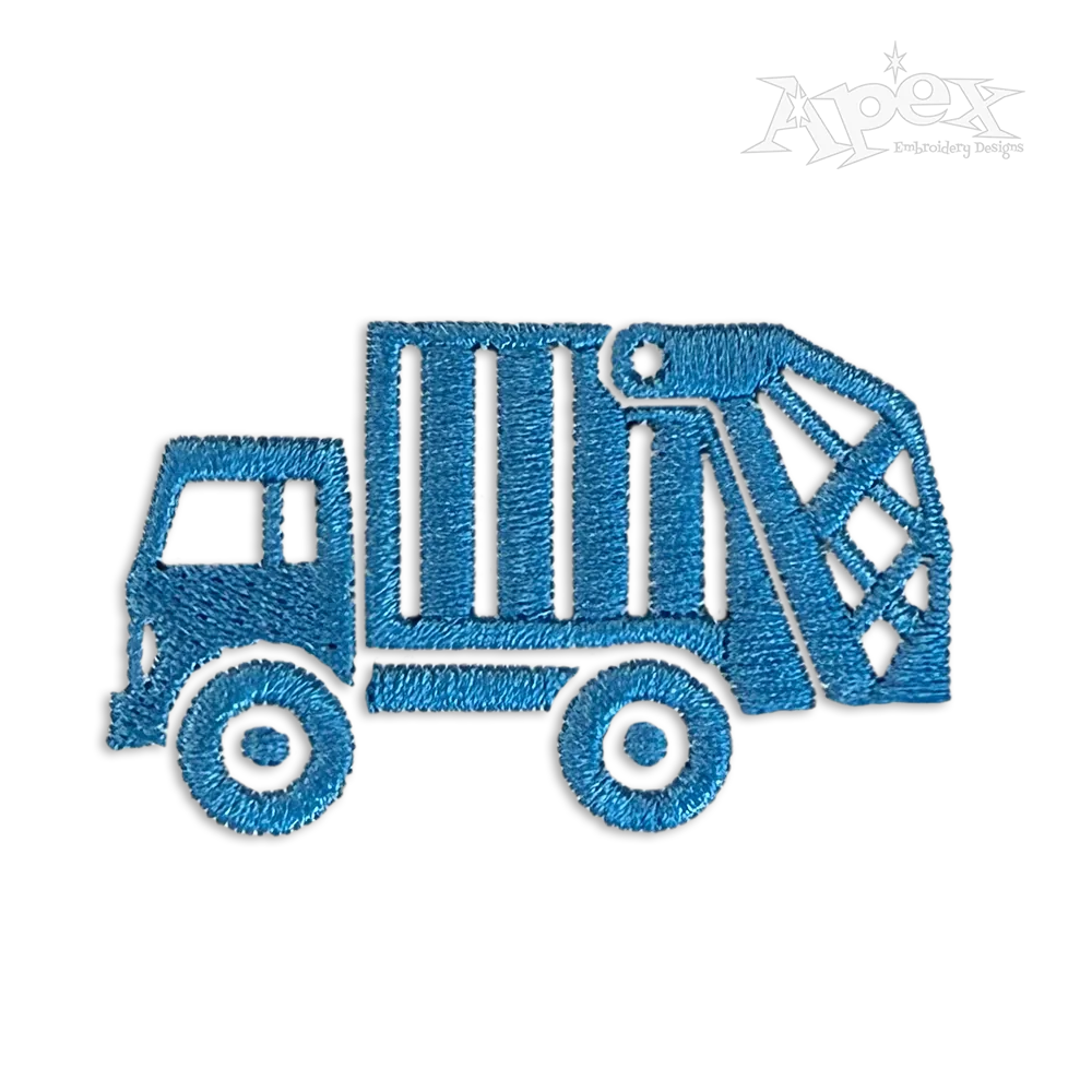 Trash Truck Machine Embroidery Design by Apex