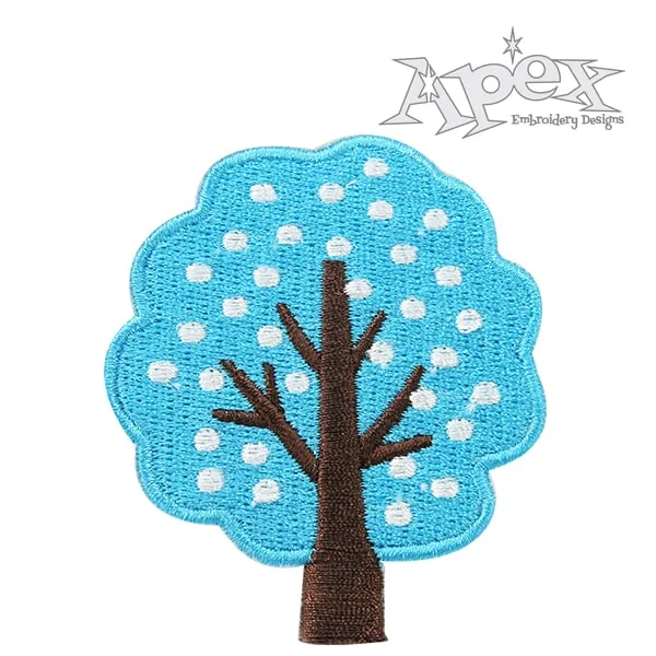 Tree Polka Dots Embroidery Design