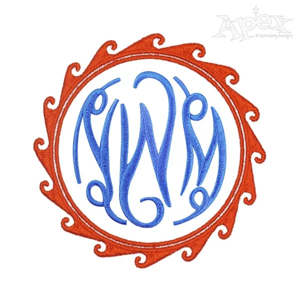 Tribal Hawaii Monogram Embroidery Frame