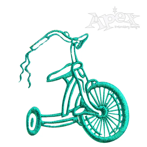 Trike Bike Embroidery Design