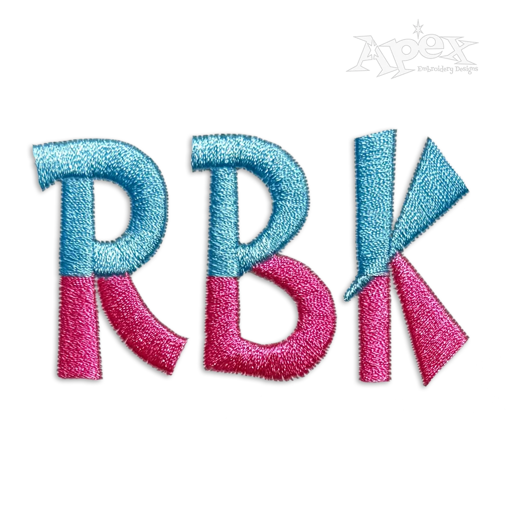 Two Color Fun Machine Embroidery Fonts
