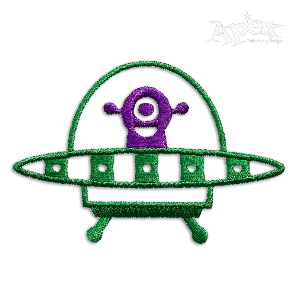 UFO Flying Saucer Alien Drone Machine Embroidery Designs UAP