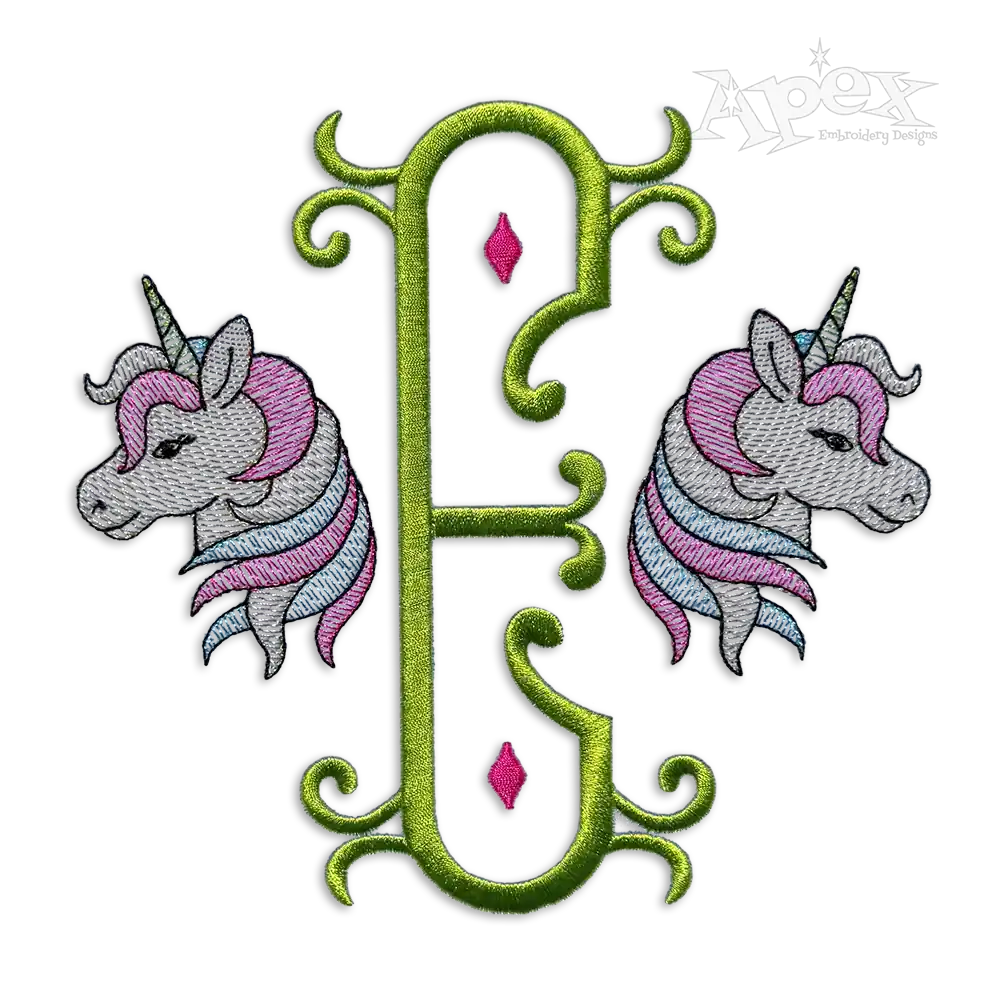 Unicorn Head Machine Embroidery Design by Apex
