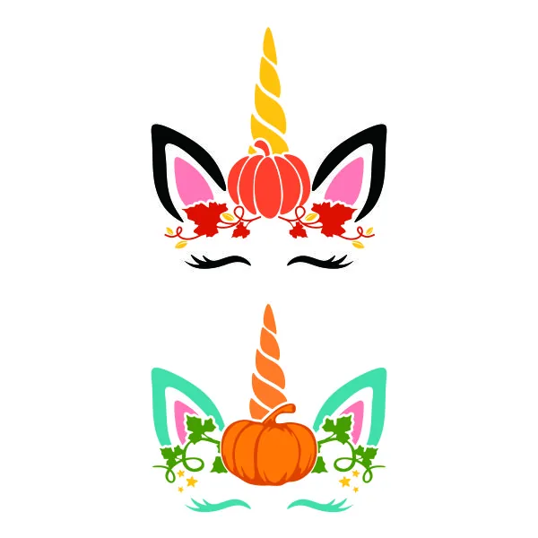 Pumpkin Unicorn SVG Cuttable Design