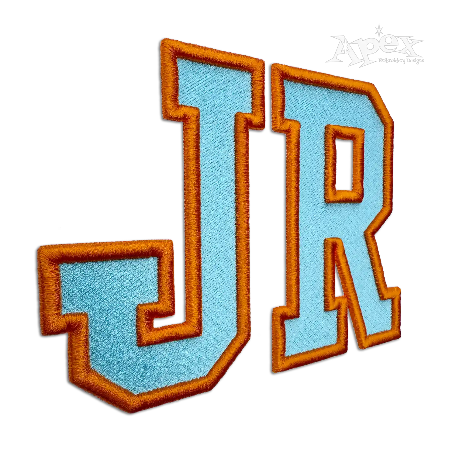 Varsity 3D Puff Outline Fill Embroidery Alphabet