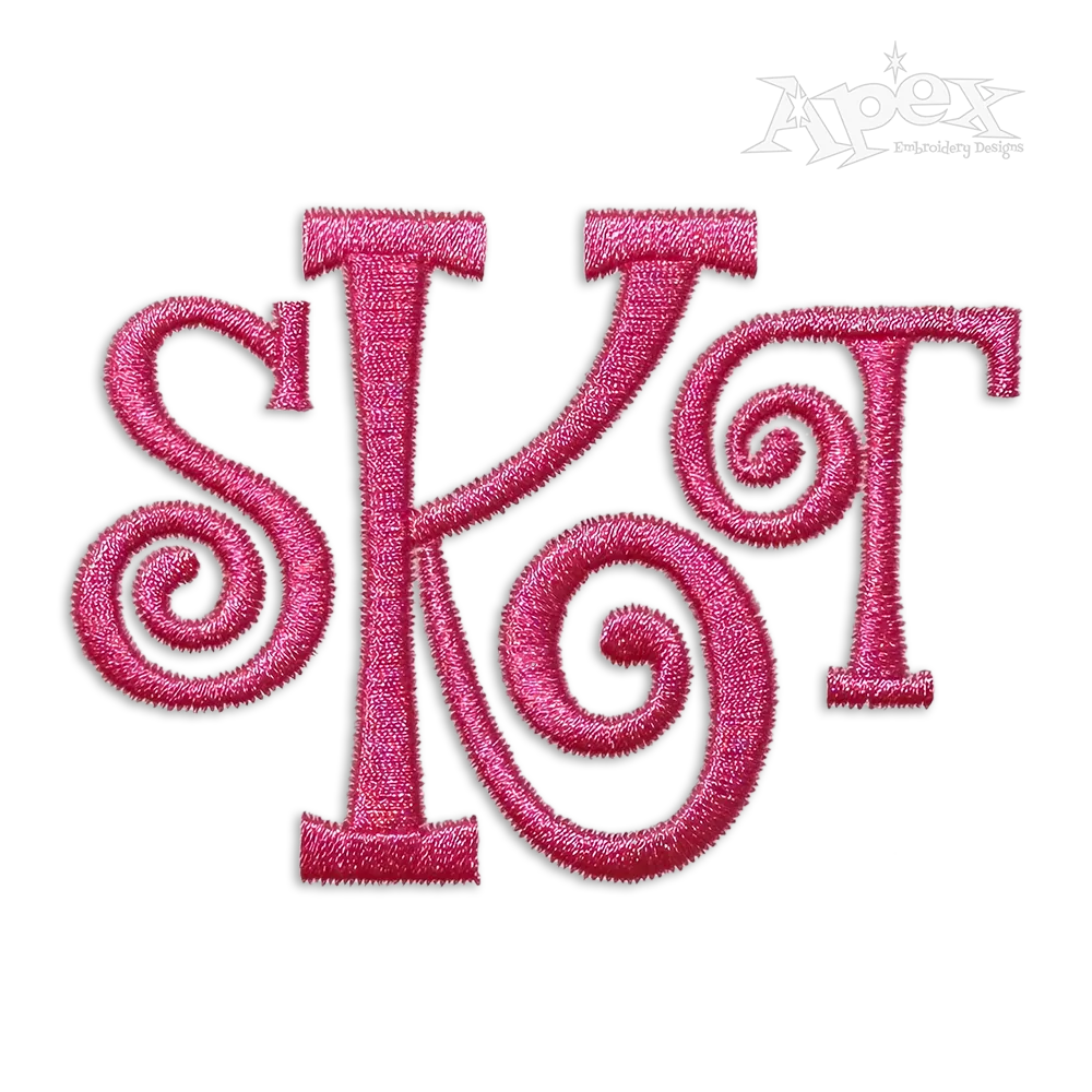 Vida Curlz Machine Embroidery Font by Apex