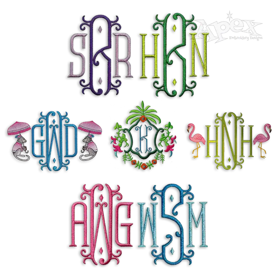 Vienna Embroidery Font name samples