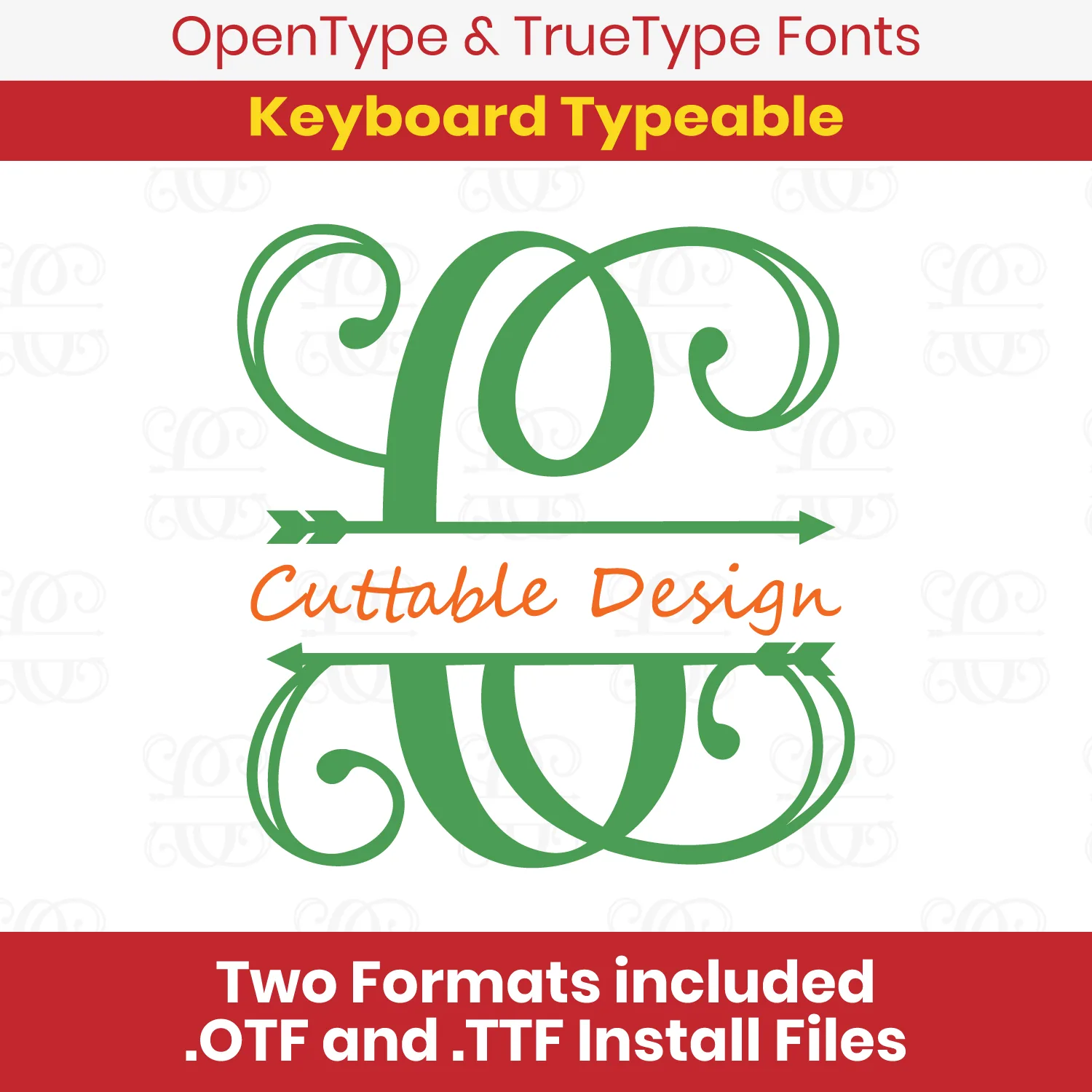 Vine Arrow Split TrueType Font
