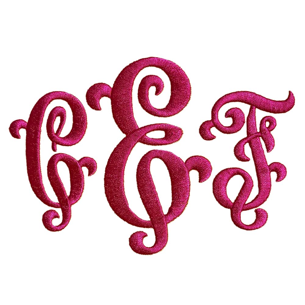 Vinoy Satin Monogram Embroidery Font