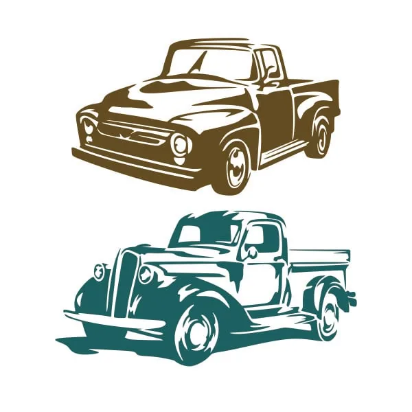 Vintage Old Truck SVG Cuttable Design