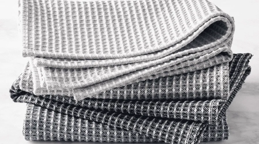 Waffle Weave towel sample before embroidery