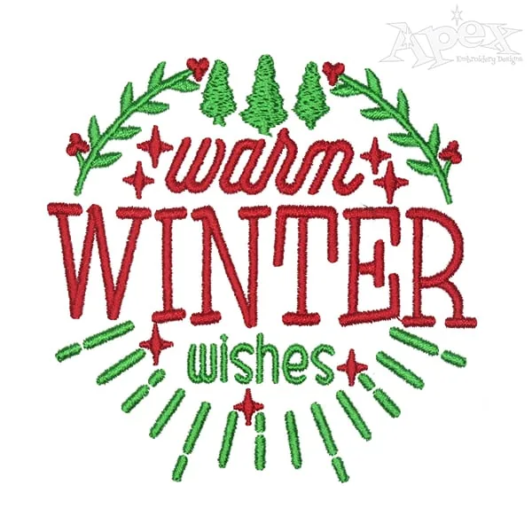 Warm Winter Wishes Embroidery Designs