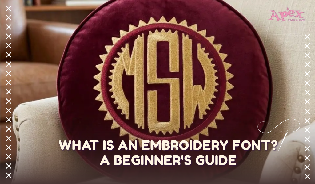 A beginner’s guide to **embroidery fonts**, explaining how digitized lettering is created for clean and consistent machine embroidery.