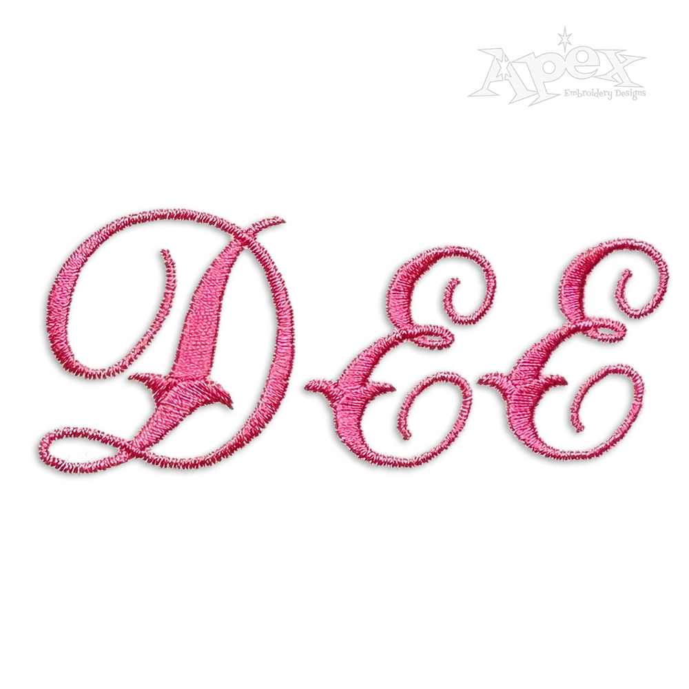 Wick Script Machine Embroidery Font by Apex Alphabet