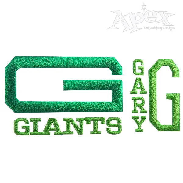Wide and Tall Block Embroidery Fonts