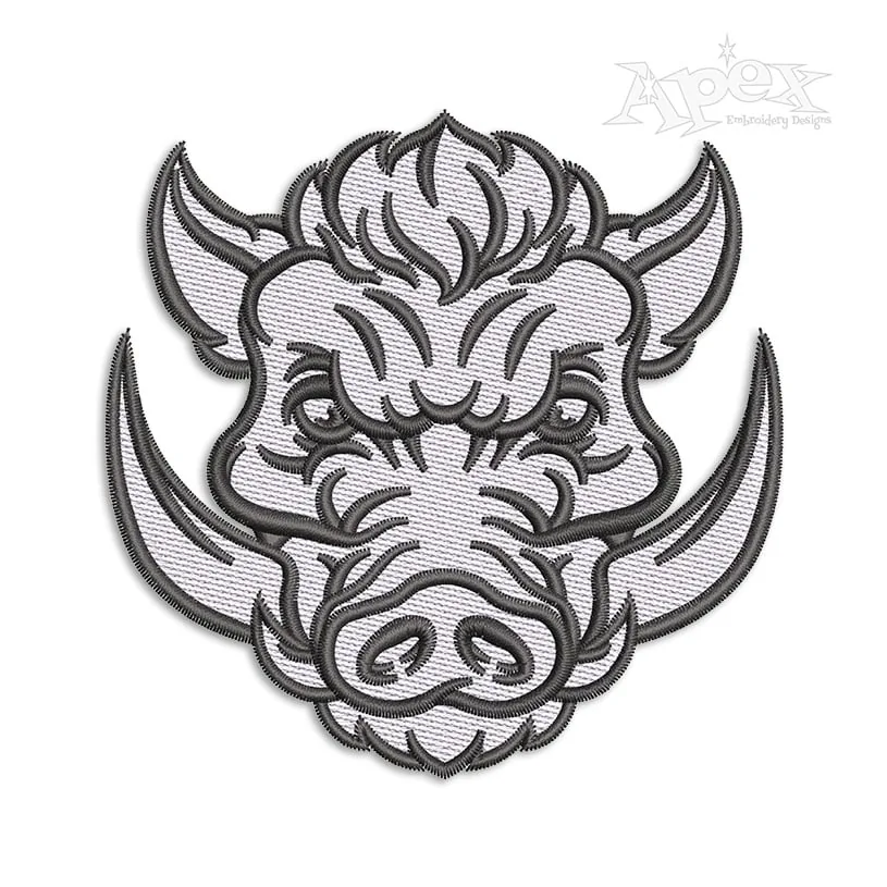 Wild Boar Hog Head with Tusks