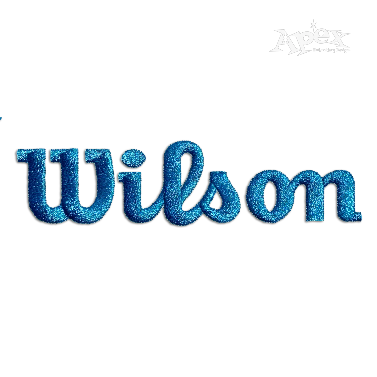 Wilson Script Machine Embroidery Font Sample