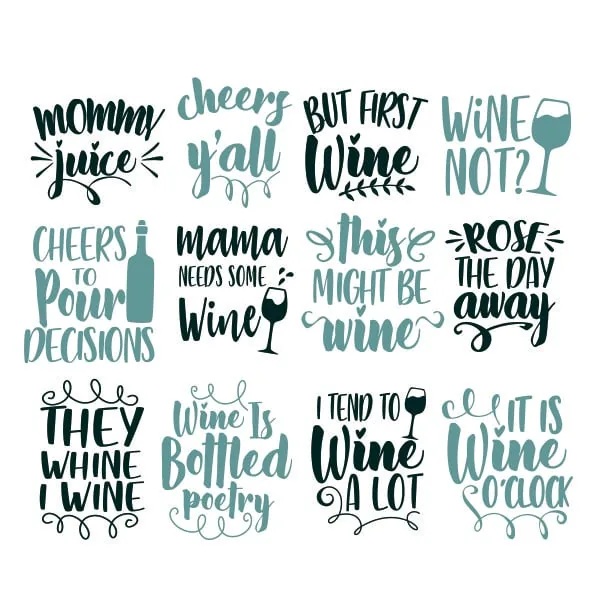 Wine Lover Pack Cuttable Design