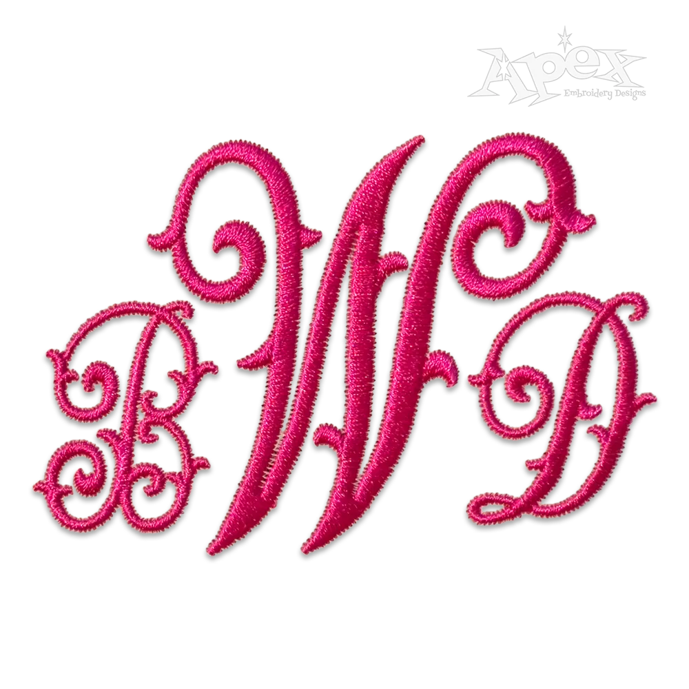 Winston Machine Wicks Embroidery Font by Apex