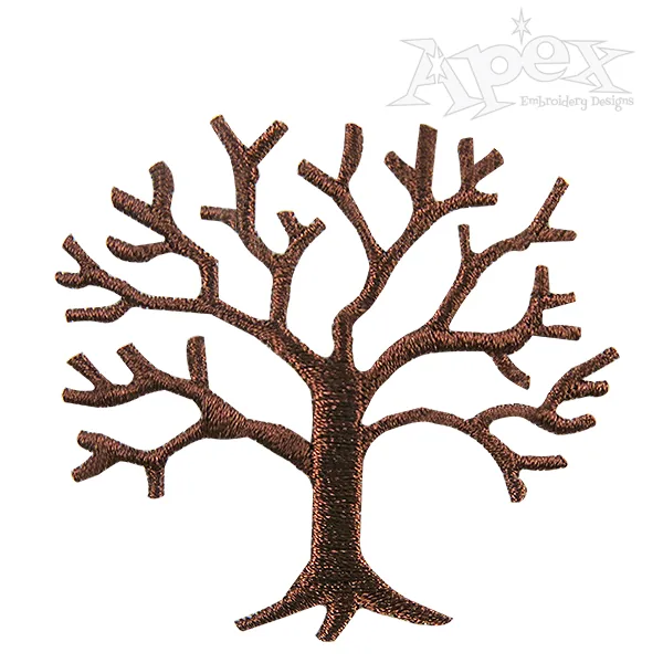 Winter Tree Embroidery Design
