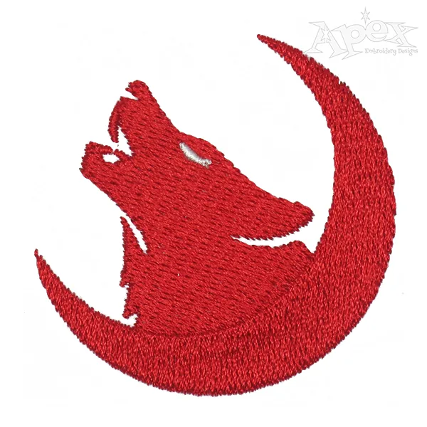 Wolf Moon Embroidery Design