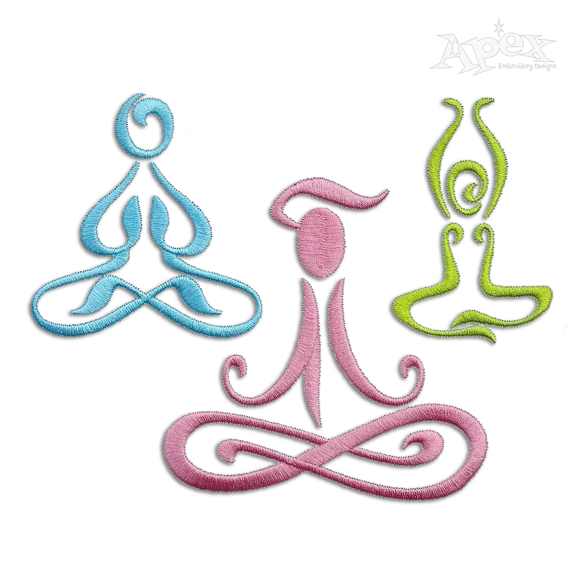 Yoga Gym Workout Pose Machine Embroidery Design Bundle