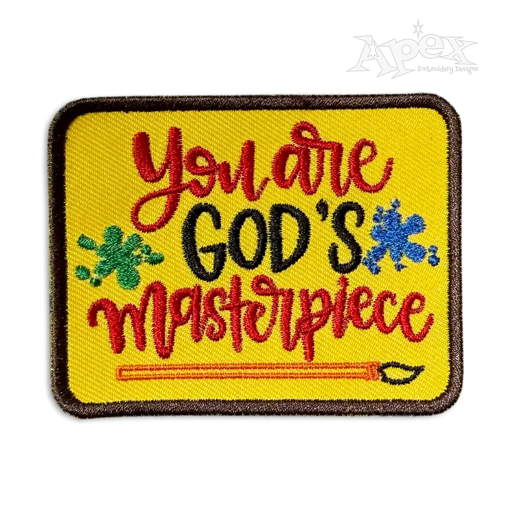 You Are God's Masterpiece Machine Embroidery Design