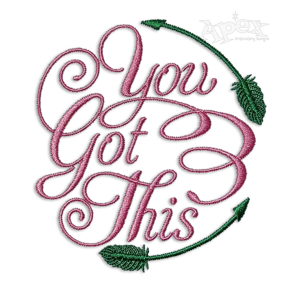 You Got This Arrow Machine Embroidery Design by Apex