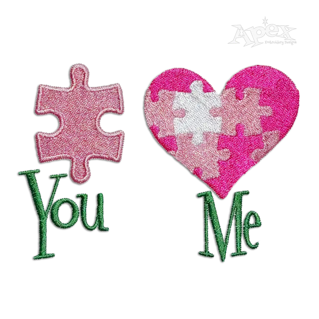 You've Got a Piece of My Heart Puzzle Embroidery Design | Apex