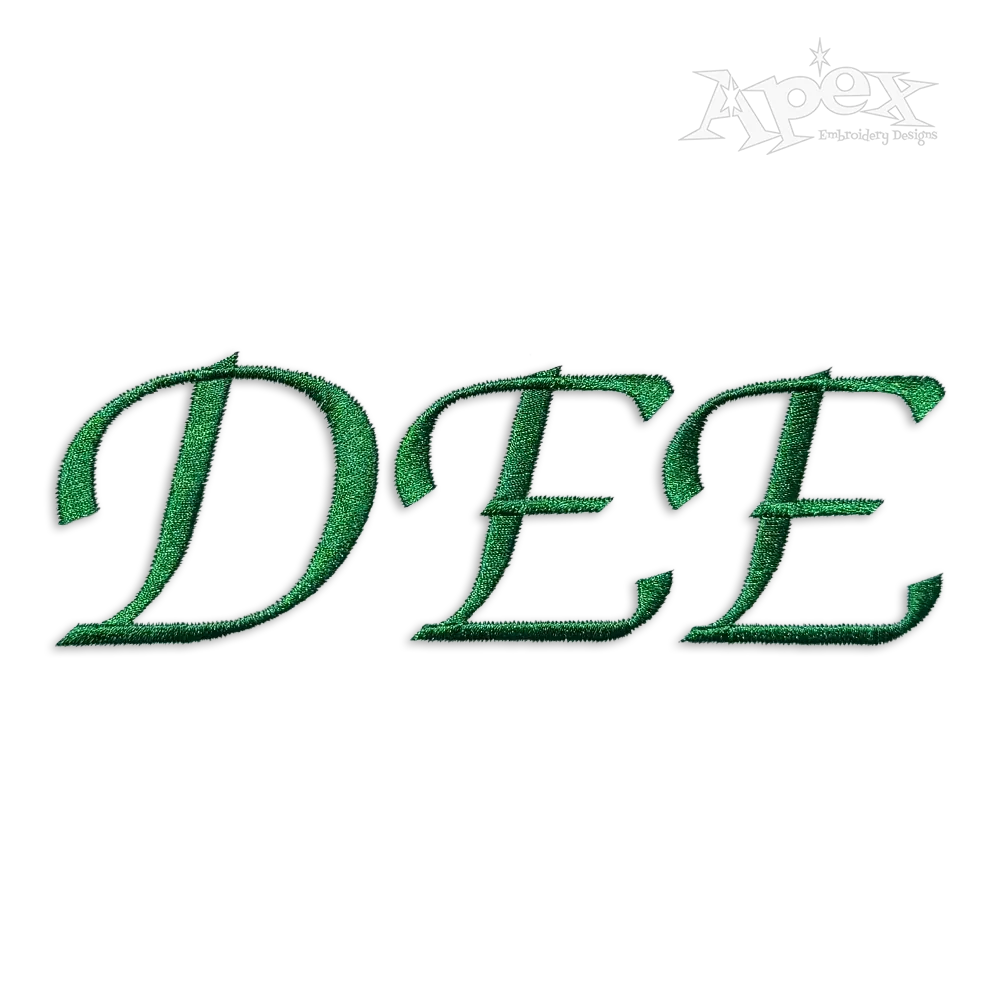 Zappa Machine Embroidery Font by Apex Designs