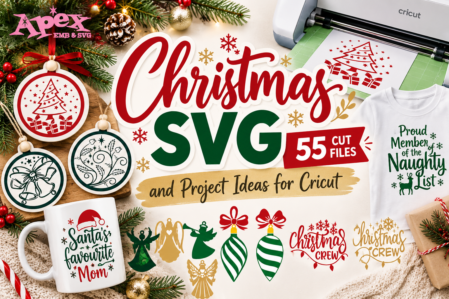 Christmas SVG: 55 Cut Files and Project Ideas for Cricut