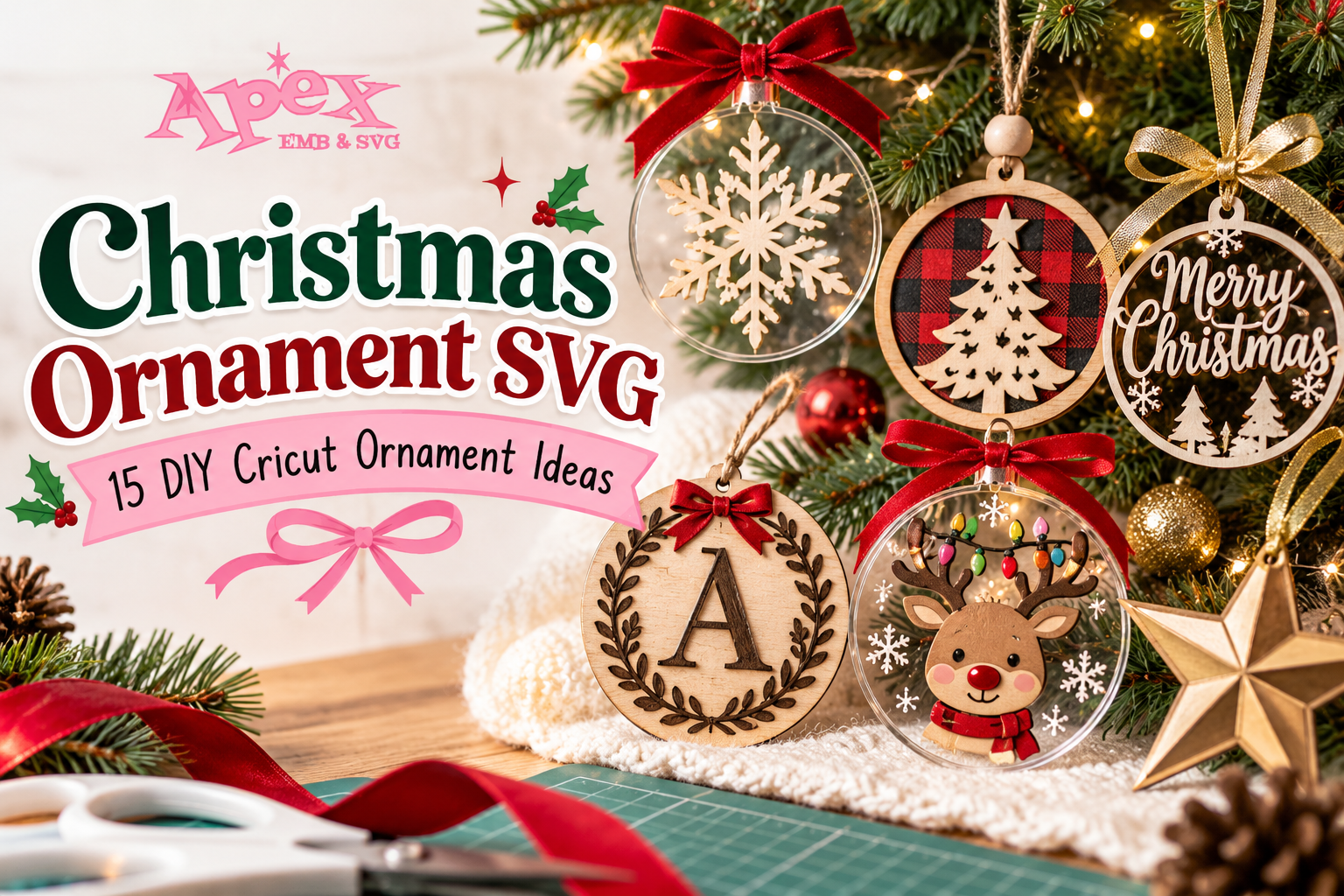 Christmas Ornament SVG: 15 DIY Cricut Ornament Ideas