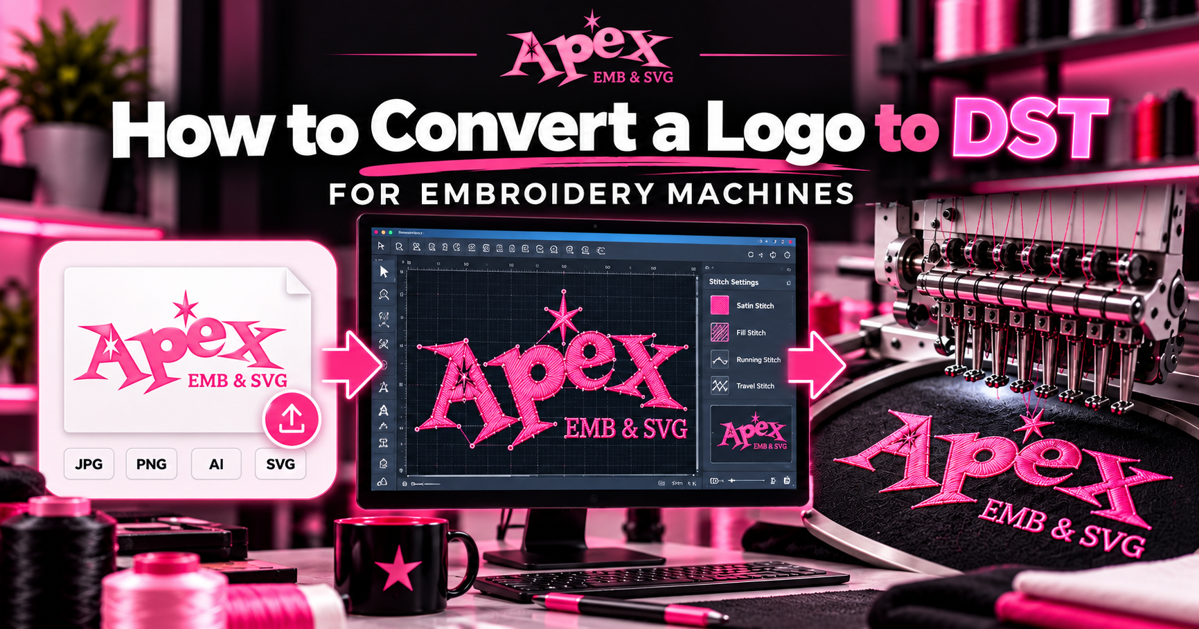 How to Convert a Logo to DST for Embroidery Machines
