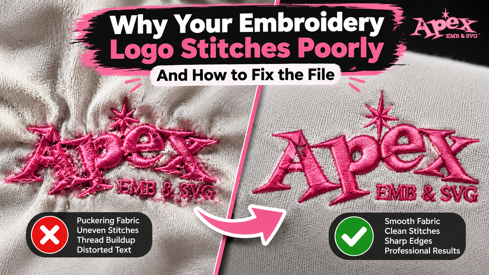 Why Your Embroidery Logo Stitches Poorly (And How to Fix the File)