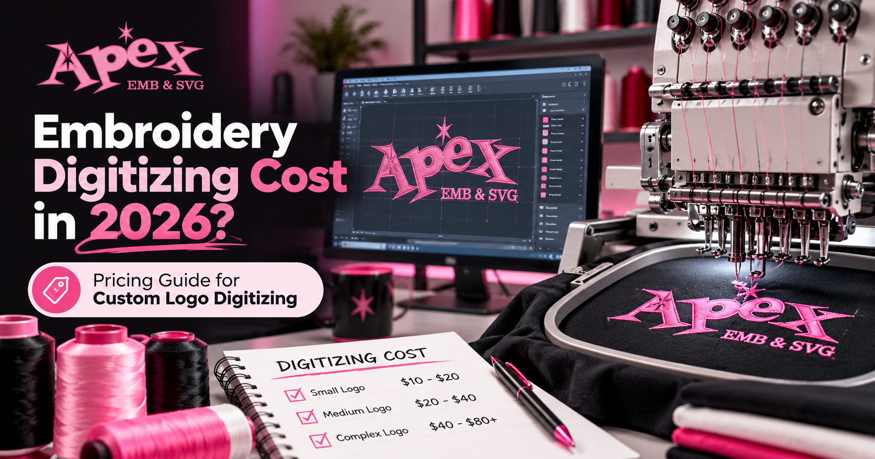 How Much Does Embroidery Digitizing Cost in 2026?