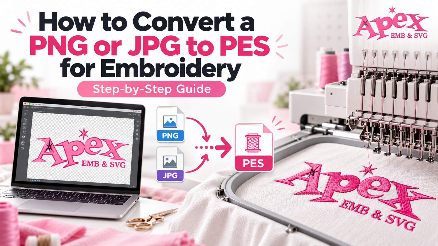 How to Convert a PNG or JPG to PES for Embroidery (Step-by-Step Guide)