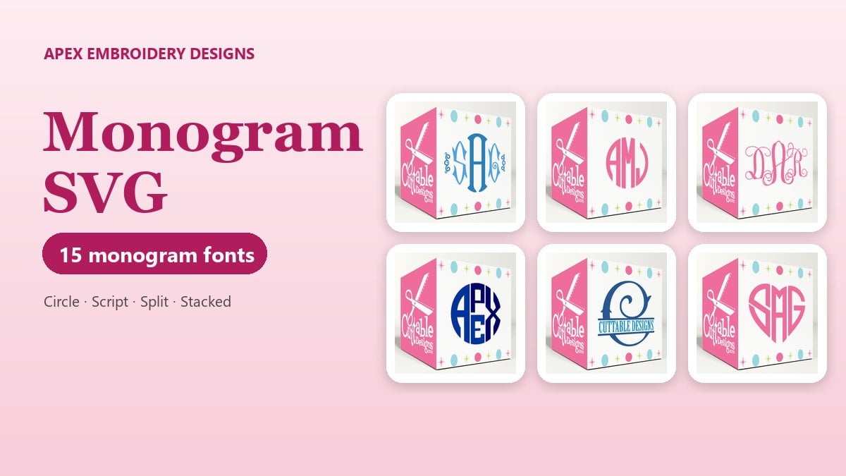 Monogram SVG: 15 Monogram Fonts for Cricut and Personalized Gifts