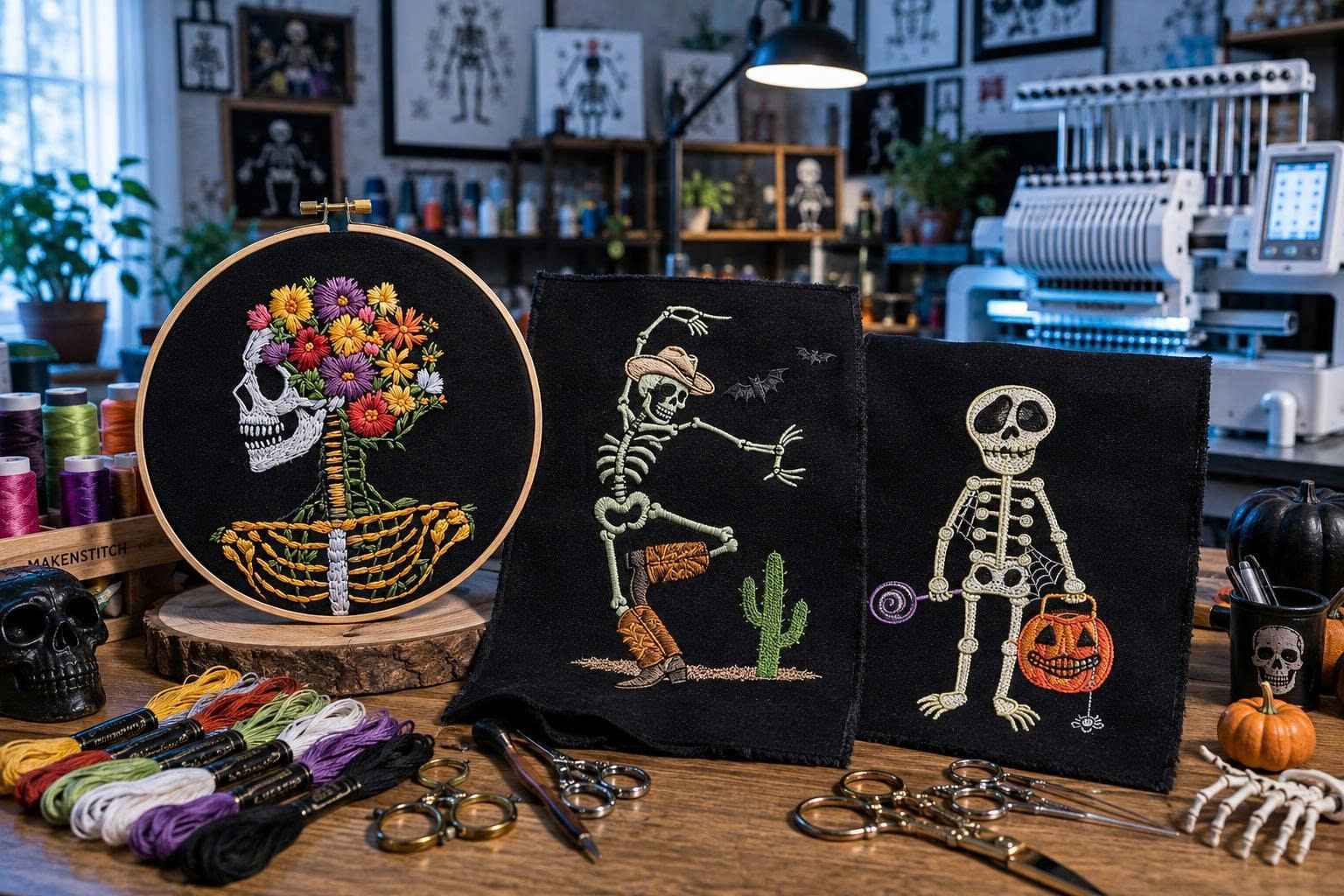 How to Choose the Perfect Skeleton Embroidery Pattern for Any Halloween Project