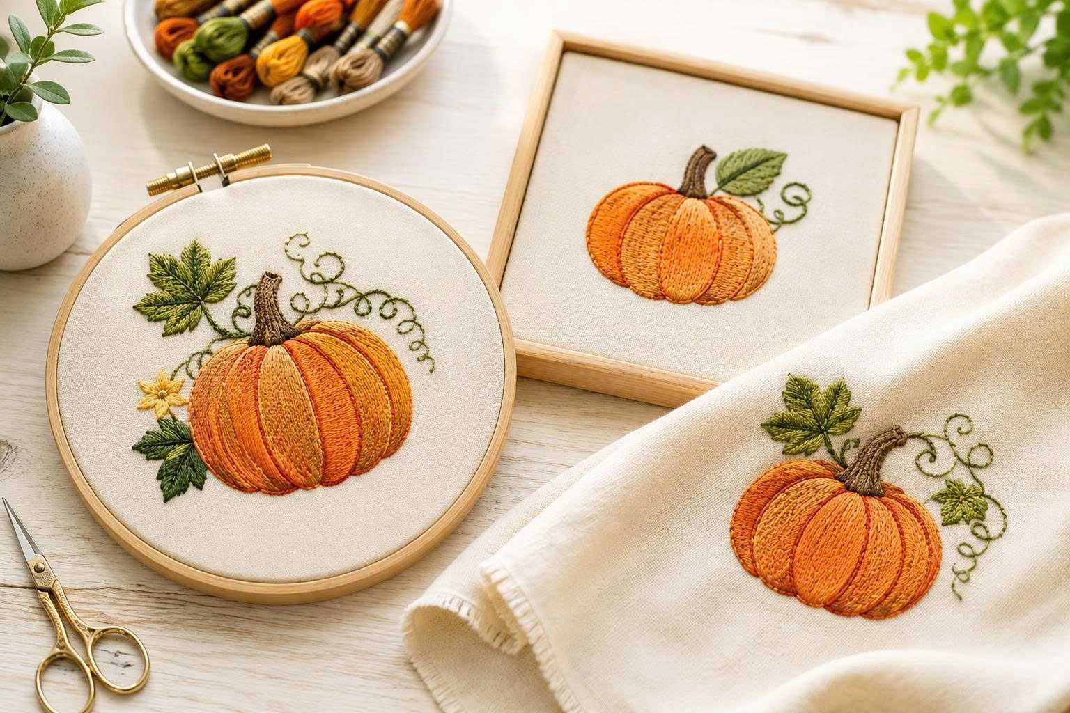 pumpkin embroidery patterns never go out of style