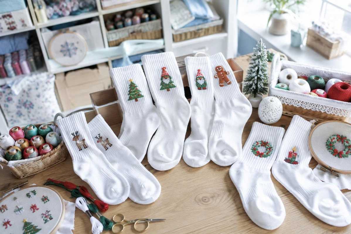 Why embroidered patterns on Christmas stockings never go out of style
