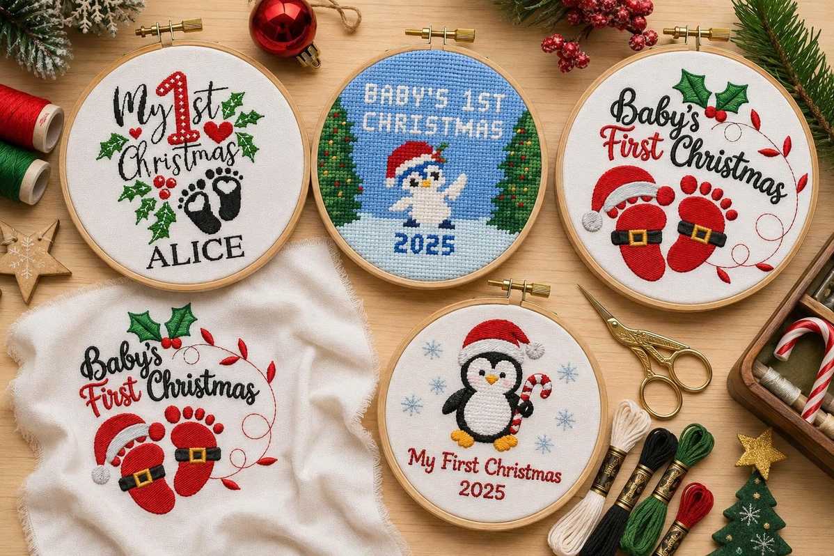 baby's first christmas Embroidery