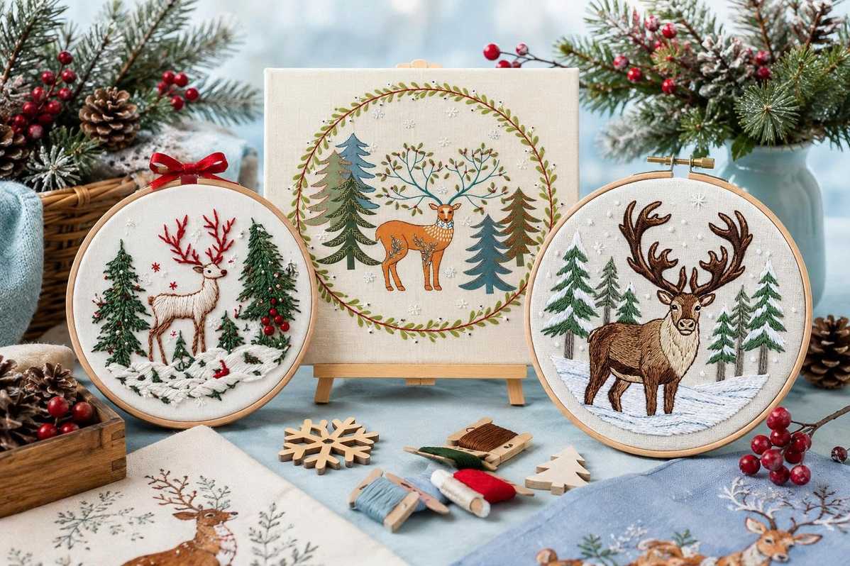 Reindeer embroidery patterns