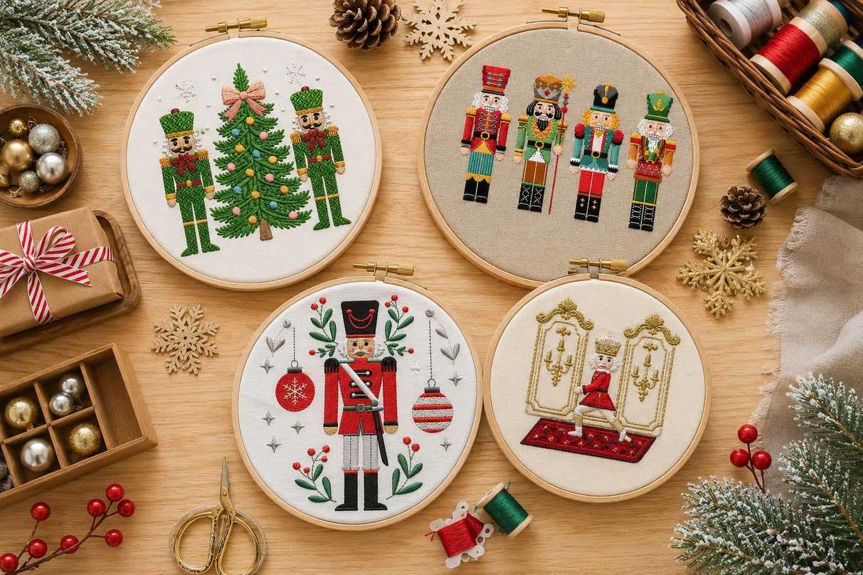 What sets high-quality "Nutcracker" embroidery designs apart?