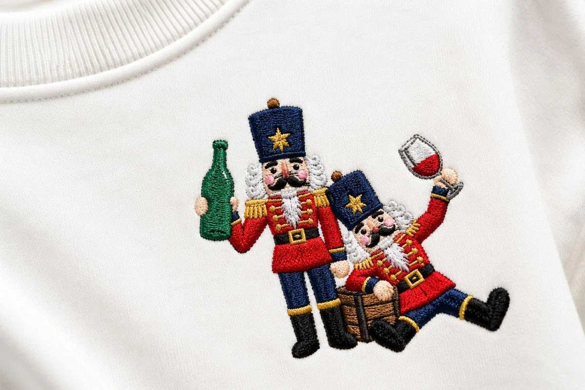 when embroidering intricate facial features or decorative details on military uniforms.