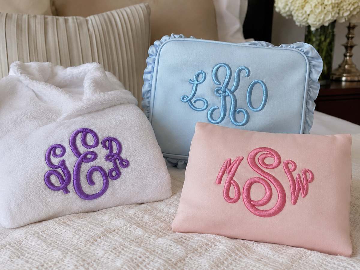 Use Empire 3D Puff Monogram for bags, robes, towels, pillows, and personalized gifts where the initials should be the centerpiece.