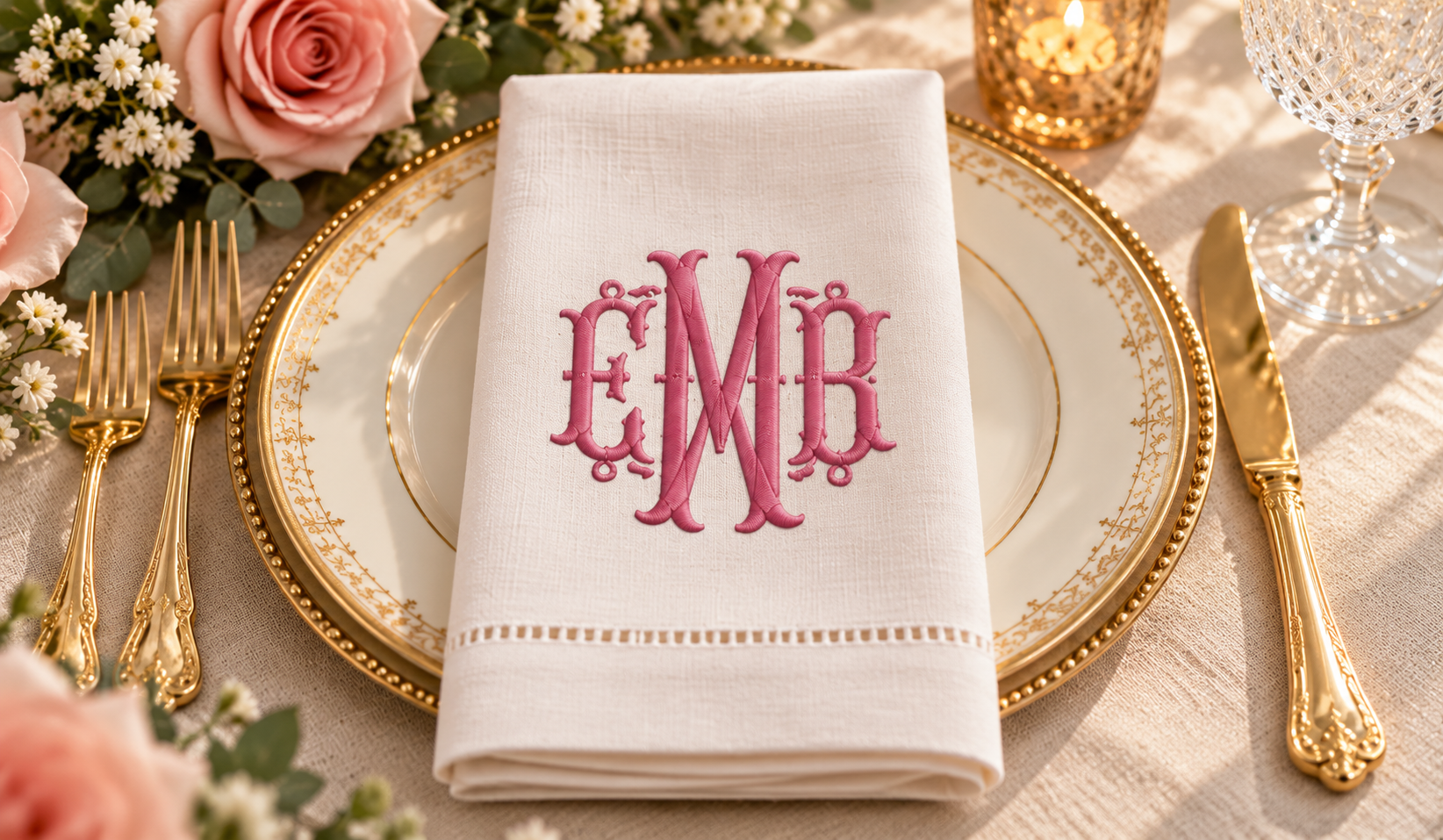 DIAMOND FOLD WITH VIENNA MONOGRAM