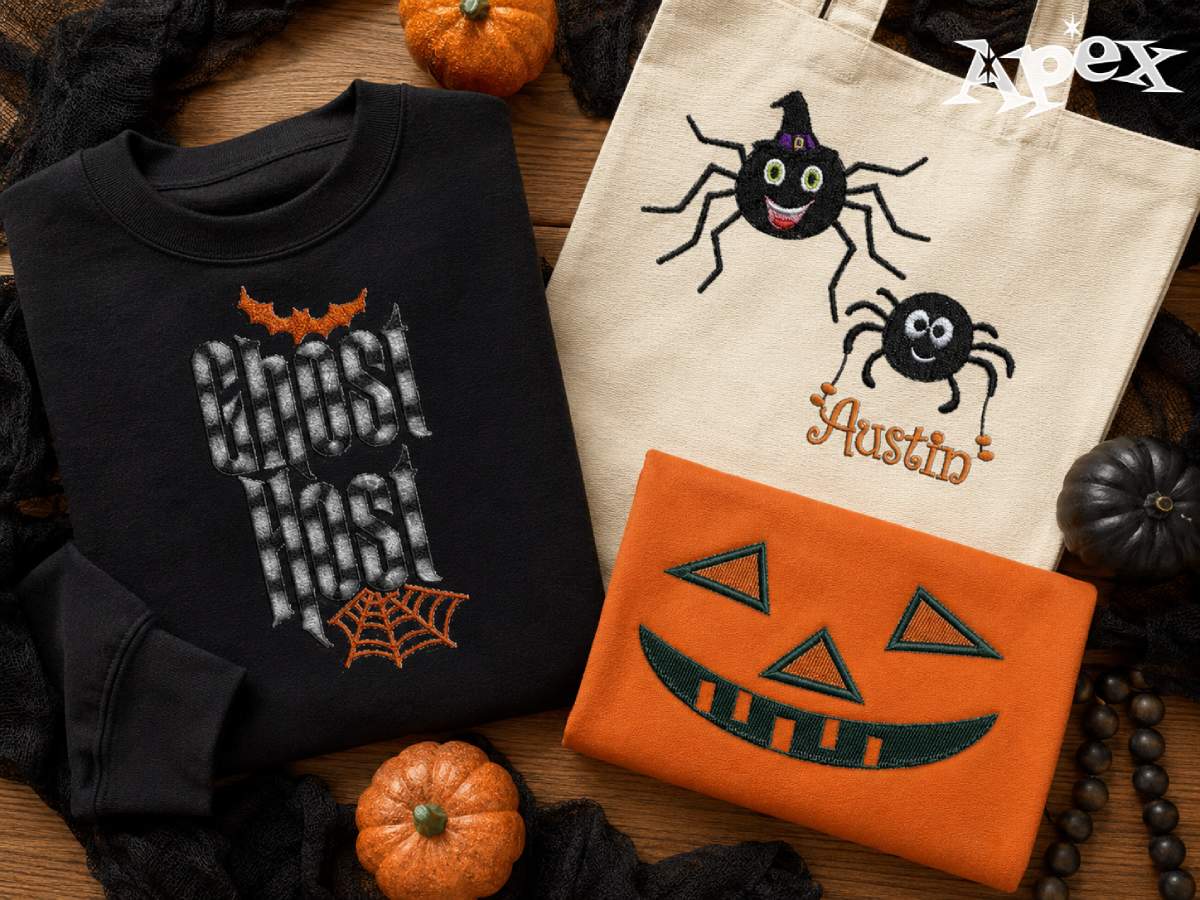 For spooky projects, pay attention to contrast. Black thread on orange, white thread on black, or purple and green Halloween palettes can make even a simple design feel stronger.