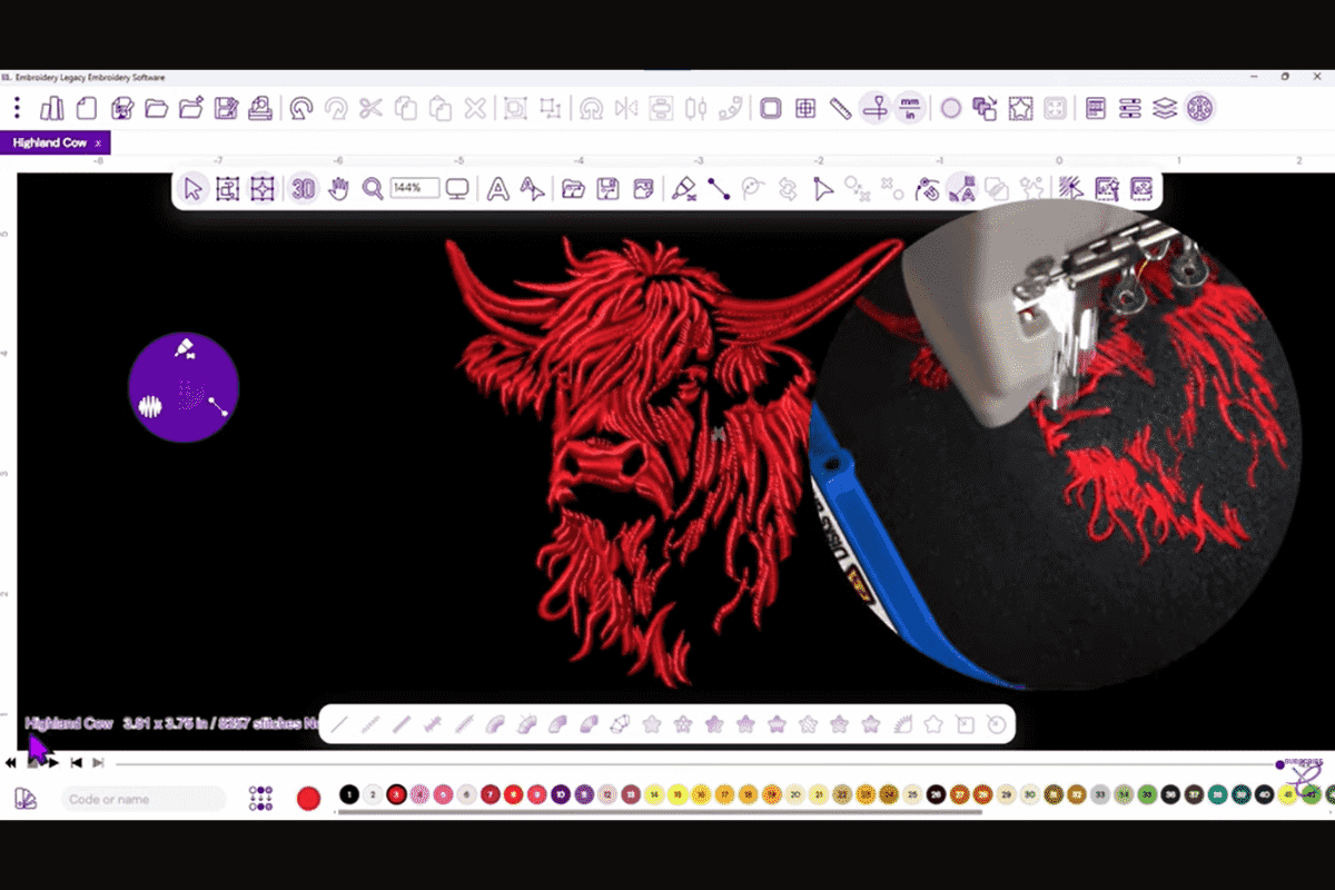 Choose the right software for digitizing embroidery patterns.
