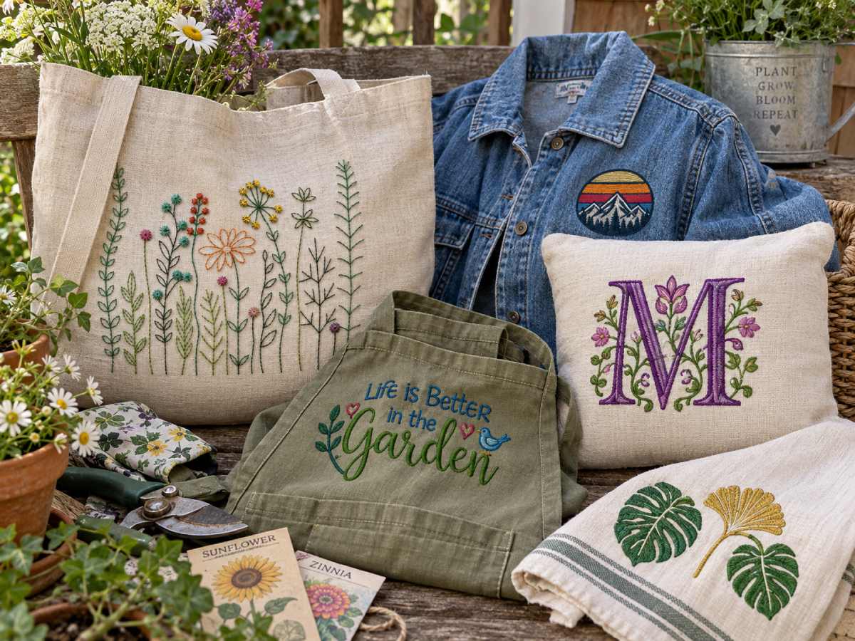 Flowers and nature embroidery designs bring wildflowers, botanical leaves,... to everyday projects